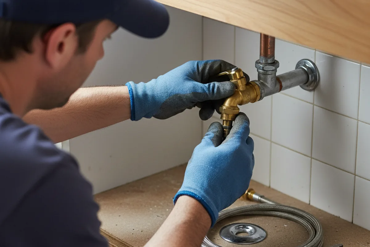 Shutoff valve and fitting work during Emergency Plumbing in Drewsville